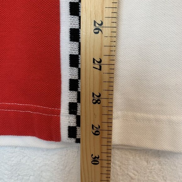 Vintage KIDDE Nascar Speed Zone Race Gear Polo Mens Shirt XL Red White PPIR - Picture 6 of 8